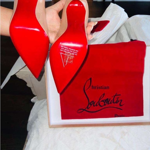 Black & Nude Christian Louboutin Heels - Picture 7 of 9